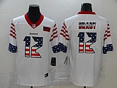 Nike Buccaneers 12 Tom Brady White USA Flag Fashion Limited Jersey,baseball caps,new era cap wholesale,wholesale hats